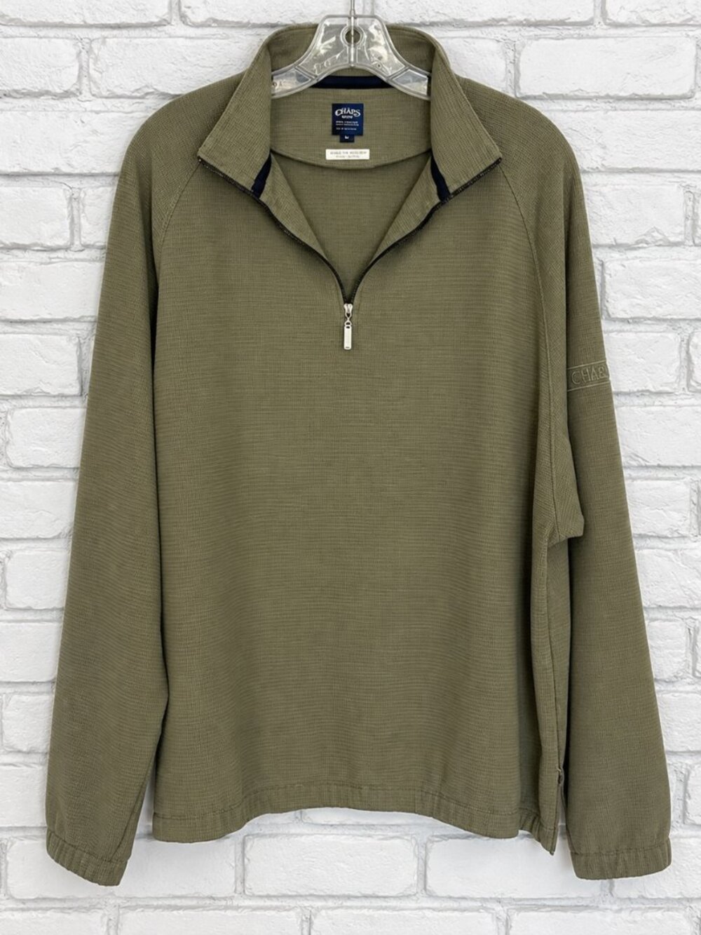 Vintage Callaway Golf Quarter Zip Pullover Olive Green Performance Golf Top